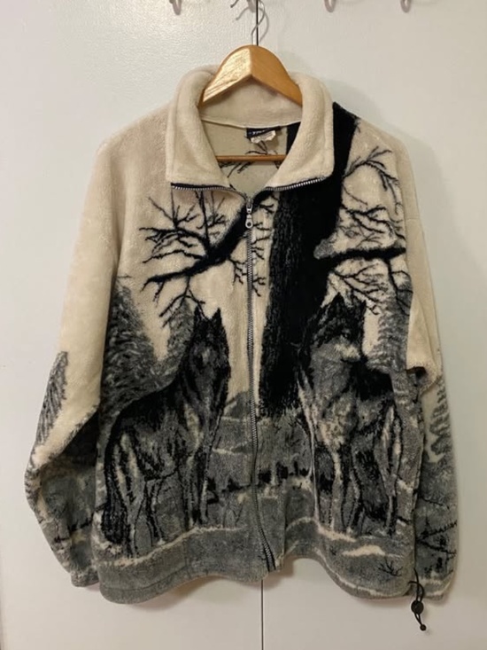 Yukon Jackets & Blazers - Vintage Wolf Yukon Fleece Zip Up Sweater